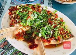 剁辣椒蒸鱼头的做法图解14