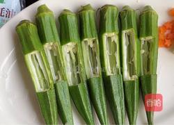 秋葵蒸虾肉的做法图解6