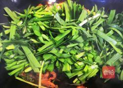 韭菜炒河虾的做法图解4