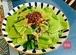 蒜汁菠菜面片的做法图解12
