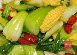 玉米笋炒上海青的做法图解11