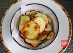 非油炸 油煎红薯片的做法图解6