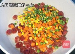腊肠鸡蛋炒饭的做法图解6