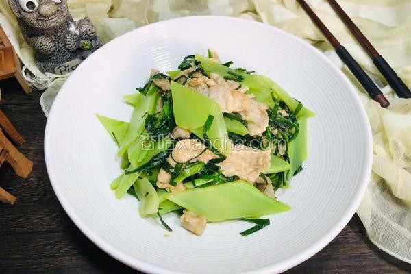 韭菜莴笋炒肉片