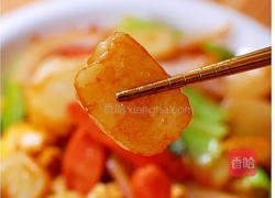 火腿肠鸡蛋炒年糕的做法图解14