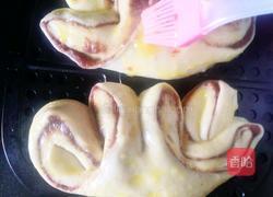 空气炸锅版（佛手豆沙面包）的做法图解8