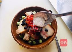 腊肉蒸豌豆的做法图解4