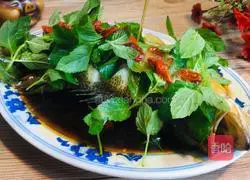 Illustration of how to make mint seabass 10