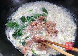 红薯叶肉丝汤面-神奇的面粉的做法图解13