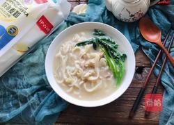 红薯叶肉丝汤面-神奇的面粉的做法图解16