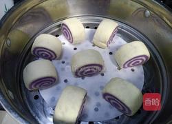 紫薯双色花卷的做法图解11