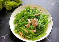 肉片炒南瓜尖