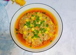 胡萝卜玉米蒸肉饼