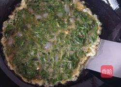 农场鸡蛋荠菜虾仁饼的做法图解9