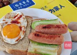 鸡蛋火腿肠三明治的做法图解6