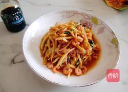 味美茭白炒虾仁的做法图解8