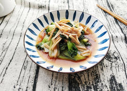 杏鲍菇炒乌塌菜