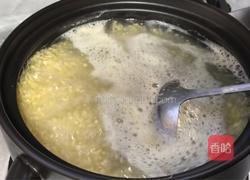 青菜虾皮小米粥的做法图解4