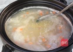 青菜虾皮小米粥的做法图解6