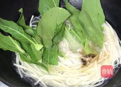 青菜虾仁汤面的做法图解4