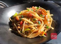 青红辣椒拌土豆丝的做法图解8