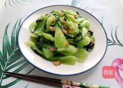 猪油渣炒小棠菜的做法图解11