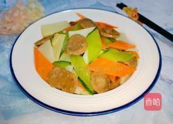 牛肉丸炒青瓜山药的做法图解9