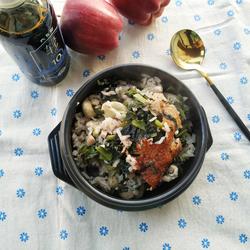  莴笋叶蚕豆焖饭的做法[图]