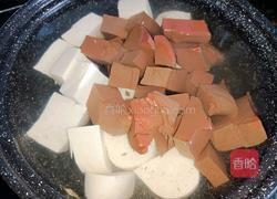 豆腐猪血烧韭菜的做法图解3