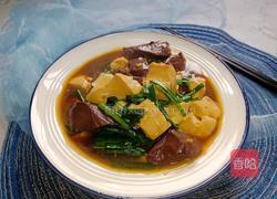 豆腐猪血烧韭菜的做法图解12