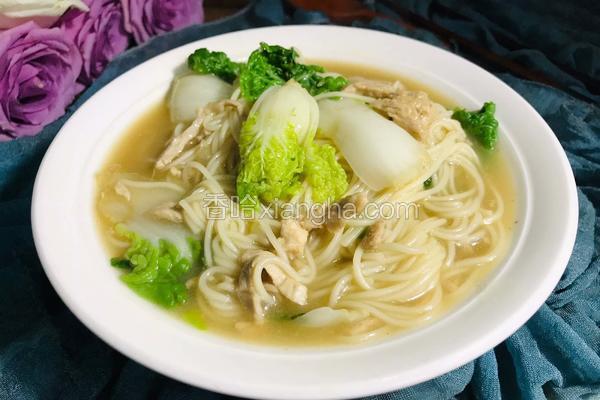 青菜肉丝汤面