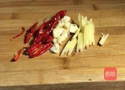 红菜苔梗炒肉的做法图解3
