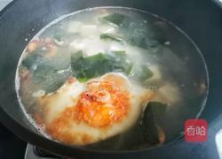 裙带菜鸡蛋豆腐汤的做法图解10