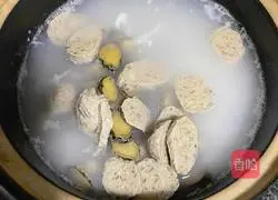 Illustration of how to make fish ball and abalone porridge 6
