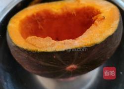 糙米蔬菜贝柱南瓜盅的做法图解2