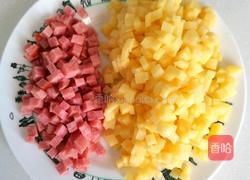 火腿土豆炒饭的做法图解2