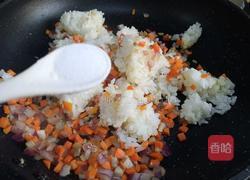 口蘑鸡蛋炒饭的做法图解9