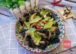 木耳莴笋炒肚条的做法图解15