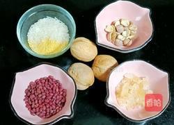 核桃红豆米糊的做法图解1