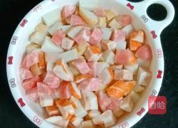 娃娃菜丸子炒饭的做法图解2