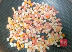 娃娃菜丸子炒饭的做法图解5