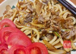 羊肉炒乌冬面的做法图解6