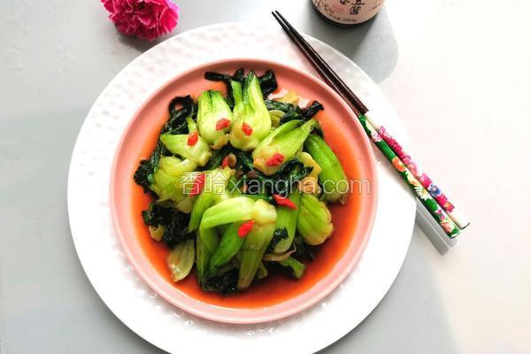 鲜露黄豆酱炒青菜