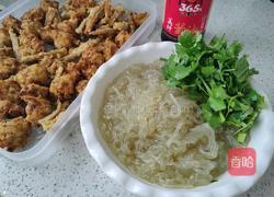 炸藕丸子烩粉条的做法图解1
