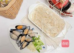 贻贝焖金针菇的做法图解1