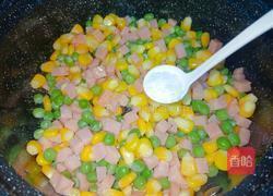 青豆玉米炒火腿的做法图解9