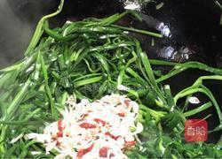 韭菜炒虾米的做法图解6