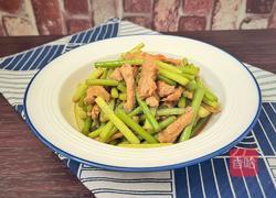 【春季养生菜】蒜苔小炒肉的做法图解8