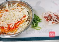 茭白胡萝卜丝炒肉丝的做法图解1