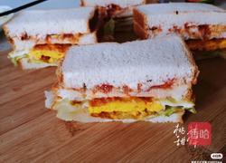 海苔肉松三明治的做法图解6